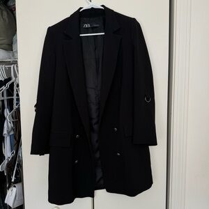 Black long zara blazer